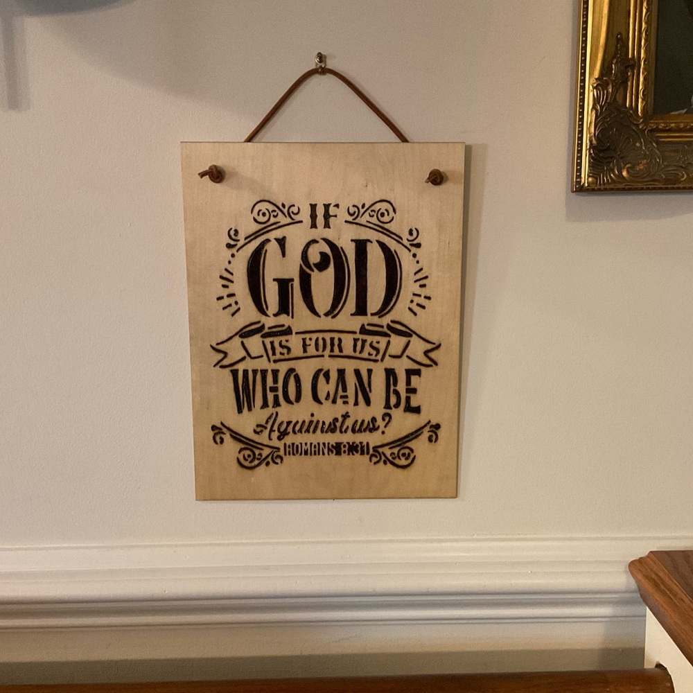 🕊🇺🇸Romans 8:13 Scripture Verse Hand Burned & Ready To Hang Wood Sign!